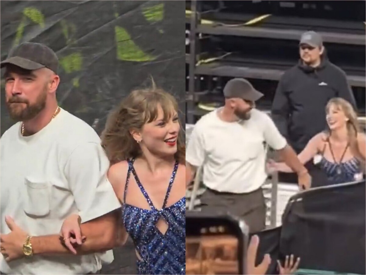 She brings me so much joy. I'm so lucky to have her. She didn't know I would be here tonight but a king doesn't need permission to see his Queen. Travis Kelce surprised Taylor when he rushed from his teammate's wedding to attend Taylor Swift's Eras Tour concert in Dublin